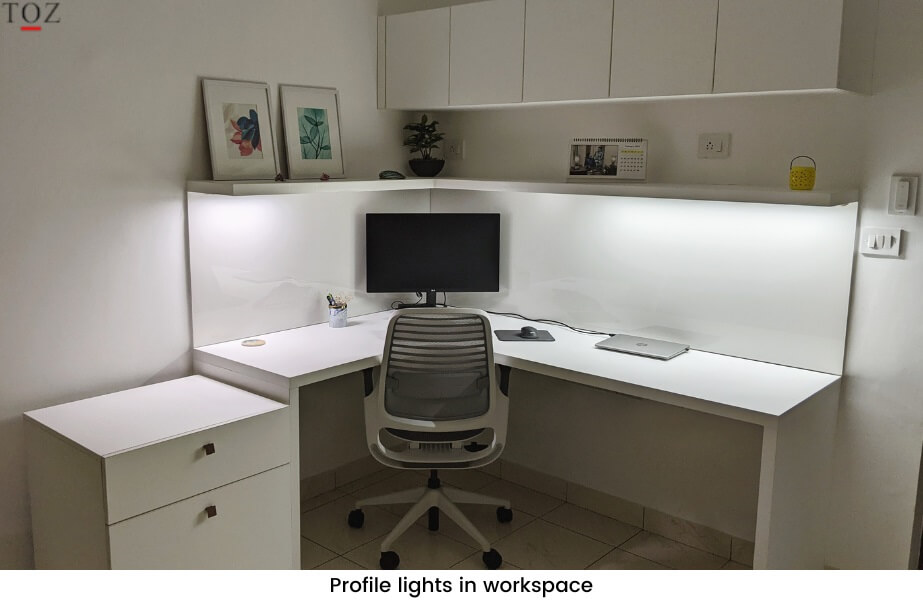 Profile lights in workspace